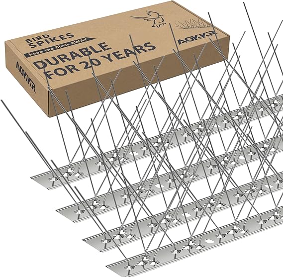 AOKKR Bird Spikes Stainless Steel 4 Packs
