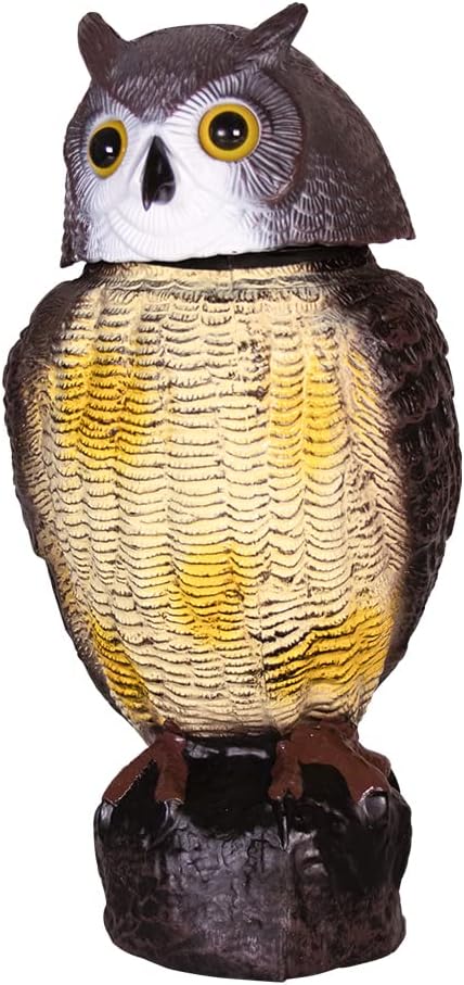 The Big Cheese Wind-Action Owl Realistic, Humane Decoy Deterrent
