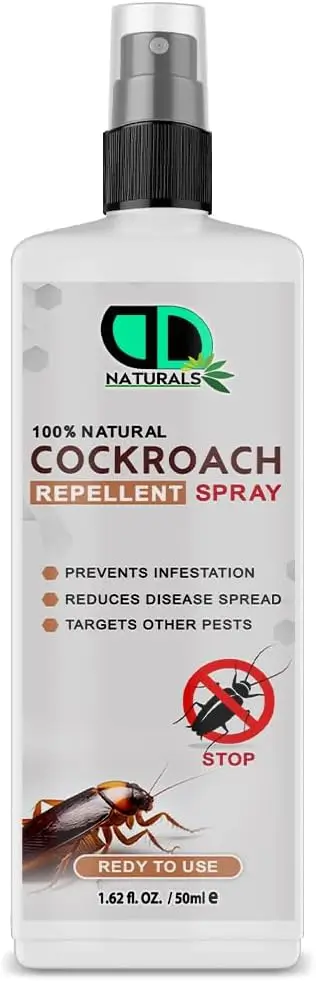 100% Natural Cockroach Repellent Spray -Non-Toxic Formula for Home & Kitchen Use