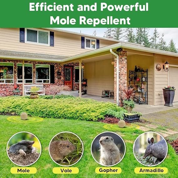 Pesdispear Mole Repellent, Mole Repellent Outdoor - Image 2