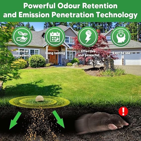 Pesdispear Mole Repellent, Mole Repellent Outdoor - Image 4