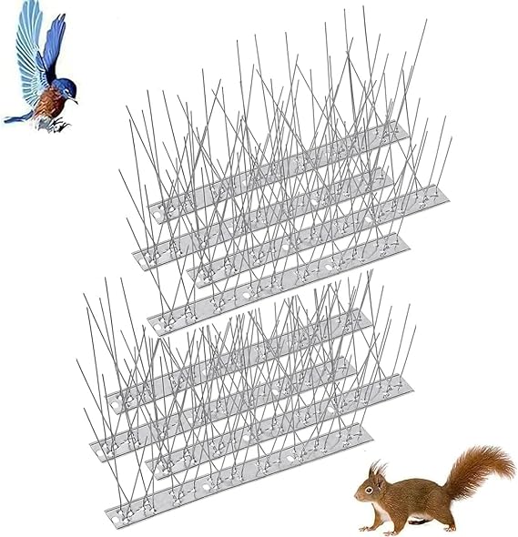 LELYFIT Pigeon Spikes, Bird Spikes with Stainless Steel Base