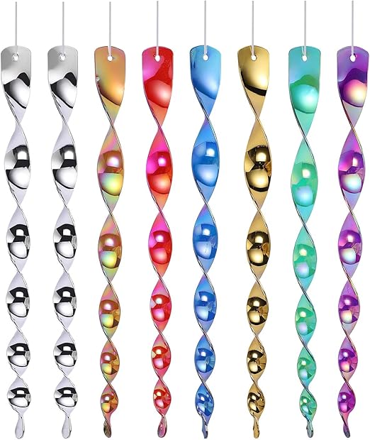 Yafe 8Pcs Reflective Bird Deterrent Rods, 7 color 30cm