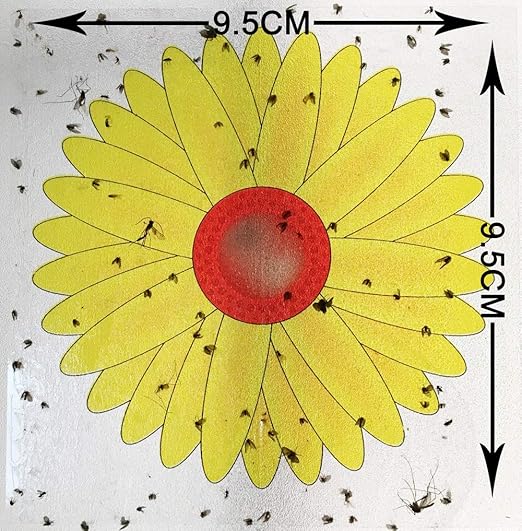 16PCS Window Fly Traps, Sunflower Style Window Fly Stickers - Image 4