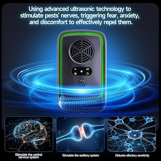6 Packs Ultrasonic Pest Repeller with 4 Modes ,Control for Roaches, Mice, Spiders, Mosquitoes, Safe for Humans & Pets - Image 3