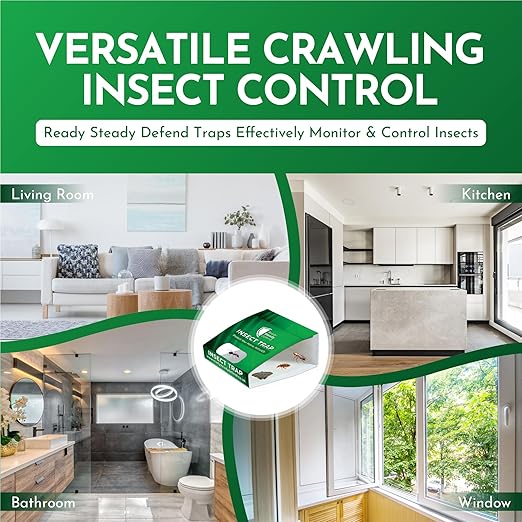 Insect Killer Traps: Versatile, Pre-Baited - 30-Pack Crawling Pests - Efficient Pest Control for Spiders - Image 4