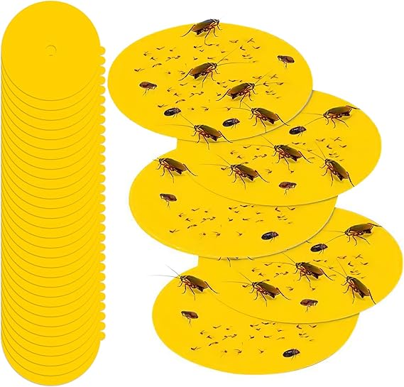 COZHYESS 30Pcs Dome Flea Traps, Electric Fleas Trap Accessories, Indoor FIea Trap Sticky