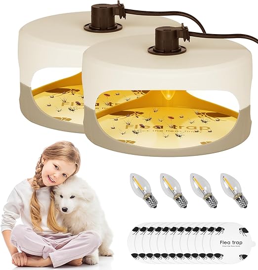 flea Lamp trap for Home, Fleas Catcher, Non-Toxic