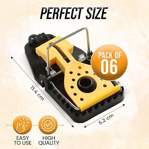 Uflix® Mouse Traps Indoor – Pack of 4 Quick-Snap Reusable Rodent ...