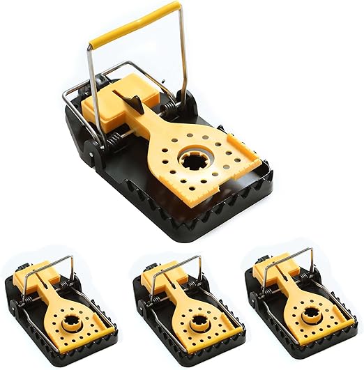 Uflix® Mouse Traps Indoor – Pack of 4 Quick-Snap Reusable Rodent Killers, No Poison, Easy to Clean