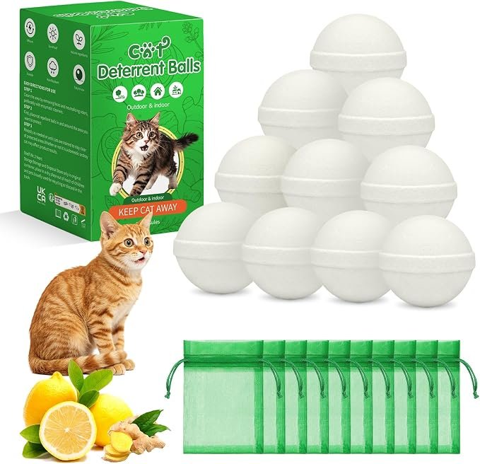Outdoor & Indoor Cat Repellent Spike Mats (10 Pack, White): Garden & Property Protection