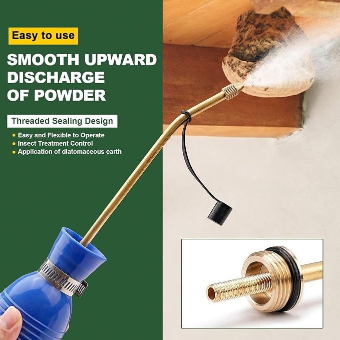 Diatomaceous Earth Powder Duster: Sbestily Bulb Sprayer Applicator for Pest Control - Image 3