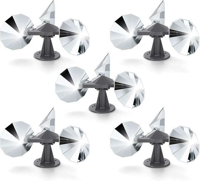 OFFO Reflective Bird Deterrent Spinners (2 Pack): Pigeon & Woodpecker Scare Devices for Gardens